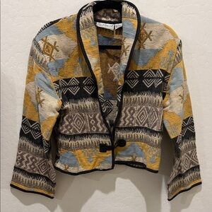 Vintage Flashback Tapestry Blazer